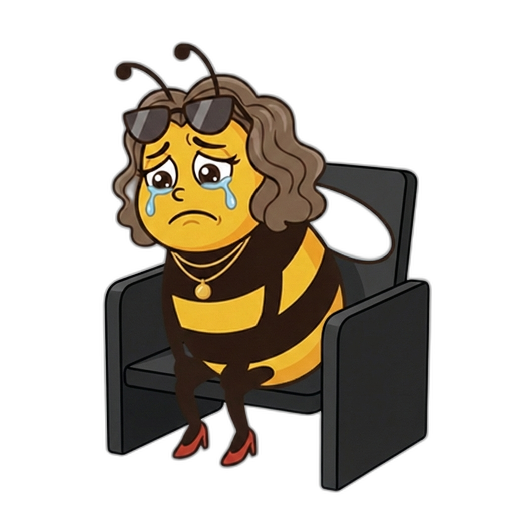 Lonely forgotten bee waving